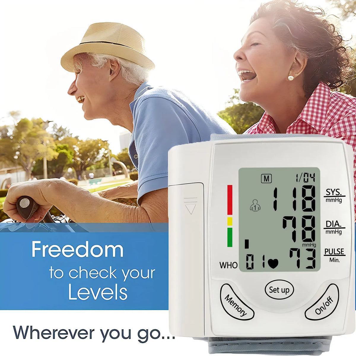Fireurus Wrist Blood Pressure Monitor – LED Digital Display Blood Pressure Monitor HIP