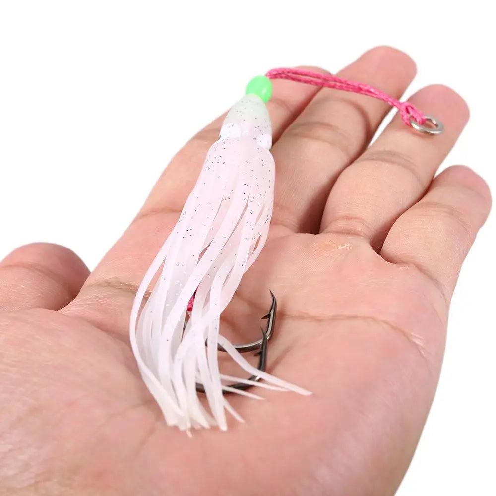 2-Pack Octopus Squid Jig Soft Fishing Lures with Hooks – 3 Sizes Soft Fishing Lure HIP