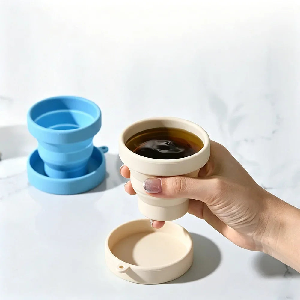Food Grade Portable Foldable Water Cup 150ml Coffee Cup Telescopic Cup Outdoor Camping Travel Drinking Cup Supplies HIP