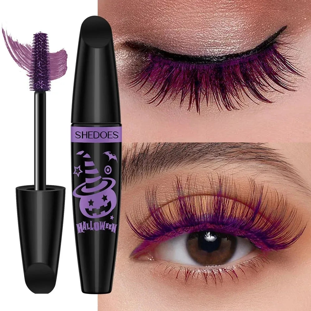 10 Color Waterproof Volumizing Mascara Smudge-Proof Curling Long-Lasting Sapphire Blue Pink Mascara for Bold Eye Look Cosmetics HIP 04
