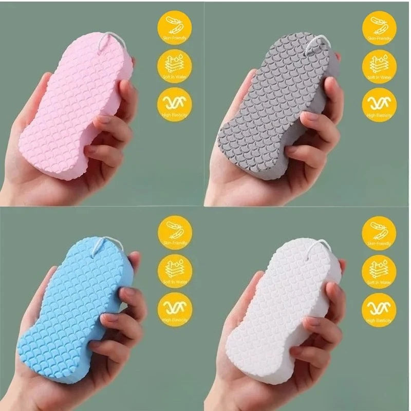 Soft Sponge Body Scrubber – Exfoliating Bath Scrub 1/2/4pcs Bath Scrub Sponge HIP C572-Mix-4pcs 30g
