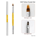 2026 New 1pcs Double-headed Nail Art Brush Design Tip Painting Drawing Carving Liner Pen Acrylic Gel UV Polish Manicure Tools HIP Yellow