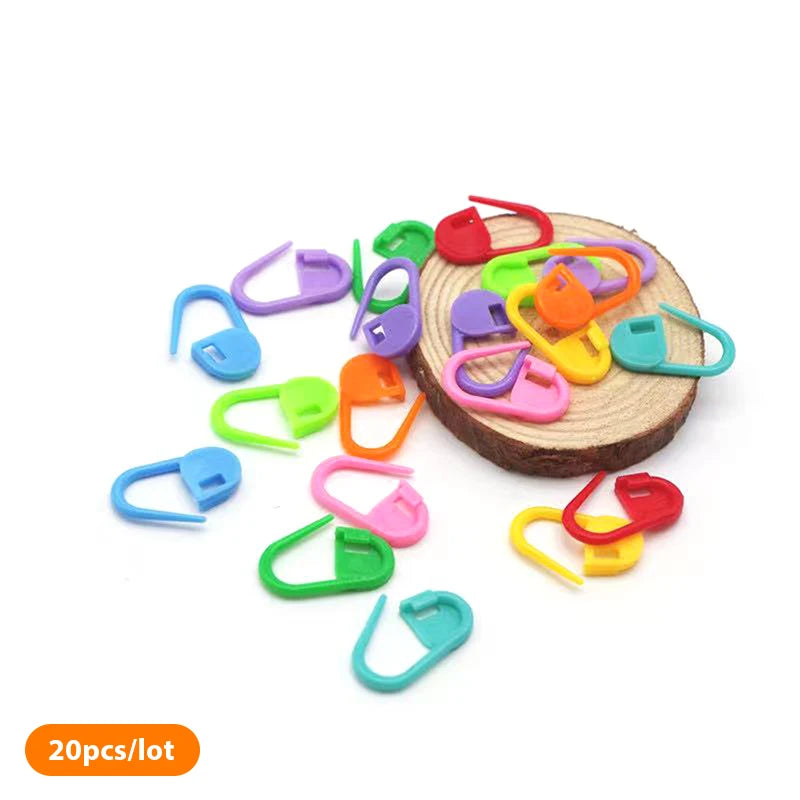 Locking Stitch Markers for Knitting & Crochet – 20/50 Pcs Stitch Marker Set HIP 20pcs