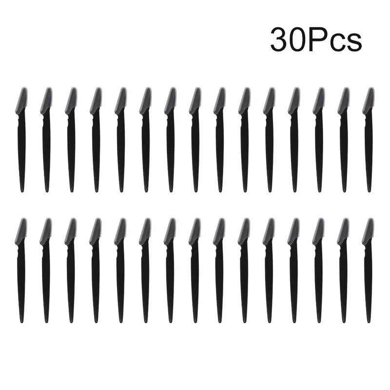 Dermaplaning Face Razor Set – Eyebrow Shaver for Women & Men Dermaplaning Razor Set HIP C514-Black-30pcs
