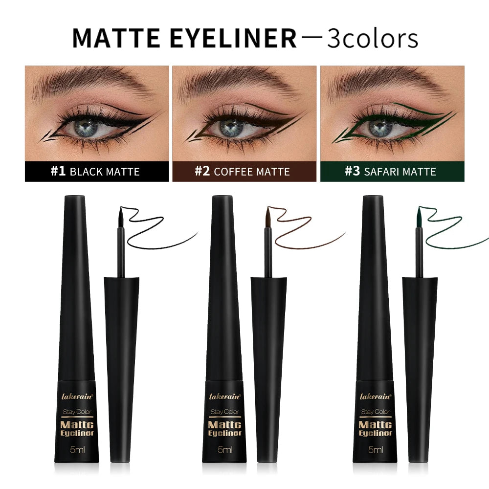 Waterproof Eyeliner Pen Matte Liquid Eyeliner 17H Long Wear Sweat Proof Smudgeproof Stain-free Ultra-fine Liquid Cosmetics HIP