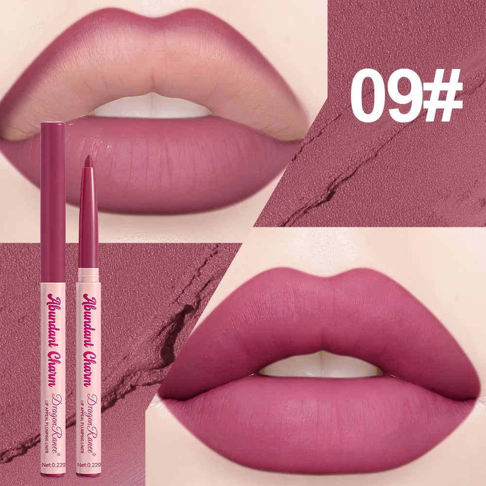 Matte Velvet Lip Liner Pencil Waterproof Precise Outline Lipstick Pen Shaping Plump Lips Contour Sexy Red Lasting Lip Makeup HIP 09