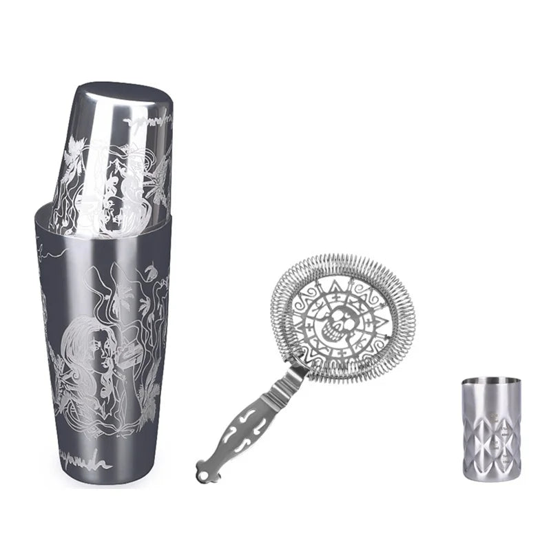 Stainless Steel Cocktail Shaker Bar Set – 3pc & 8pc Cocktail Shaker Set HIP