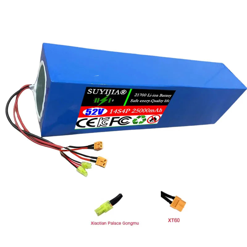 52V 25Ah 21700 Li-Ion Battery 14S4P Dual Port Fast Charging Li-Ion Battery Pack HIP