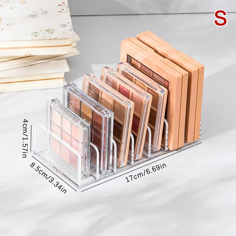 Clear Acrylic Eyeshadow Palette Organizer – 7-Grid Holder Makeup Storage Organizer HIP S