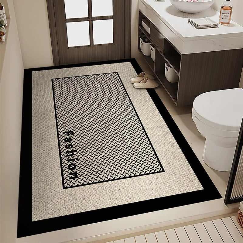Diatom Mud Bath Mat – Absorbent Non-Slip Bathroom Rug Bath Floor Mat HIP GU6905-G 1pc 120x160cm