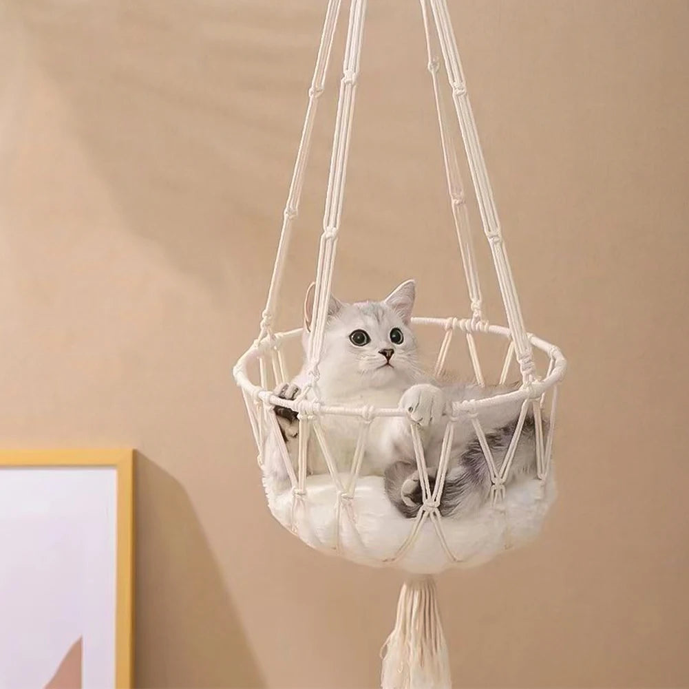 Winter Cat Hanging Basket Window Hammock Hanging Bed Cats Swing Sleeper Warmth for Kitty &Cats Ferret Weasel Indoor Cat Beds HIP
