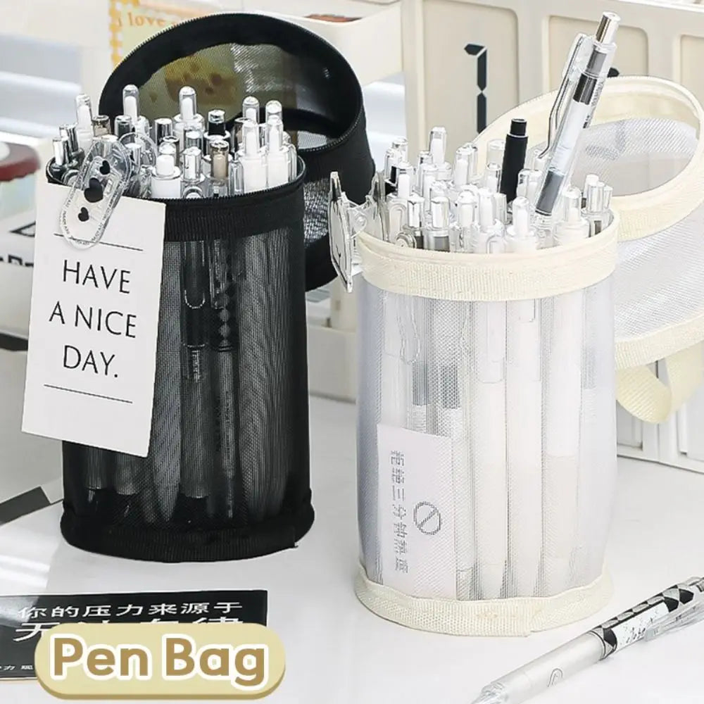 Mesh Pencil Case – Large Capacity Pen Bag for School & Office Pencil Case HIP