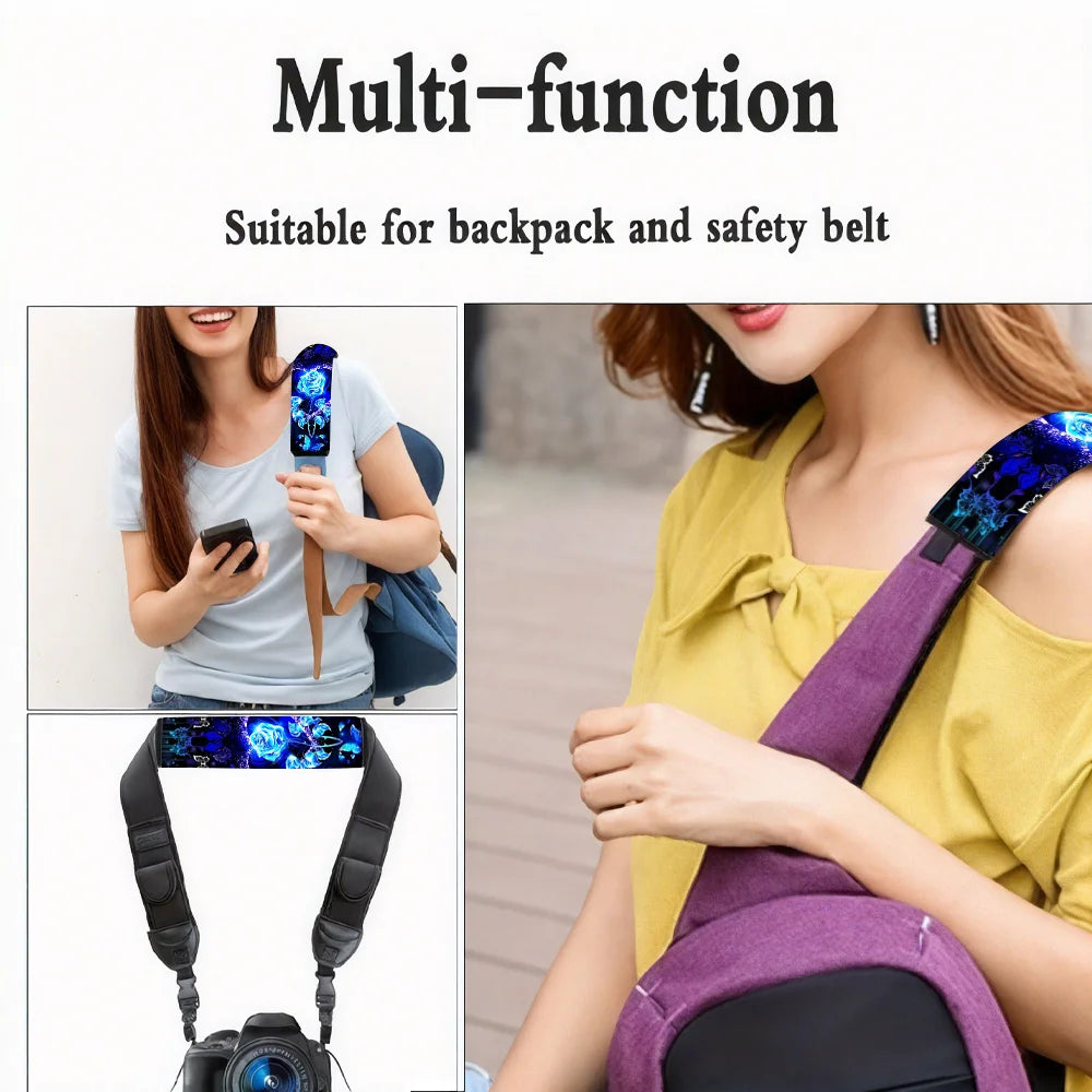 Blue Rose Butterfly Car Seat Belt Pads – Shoulder Strap Cover Seat Belt Cover HIP