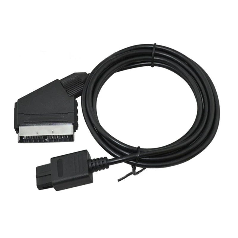 RGB SCART AV Cable 1.8M for N64, GameCube & Super Famicom Gaming AV Cable HIP As Photo