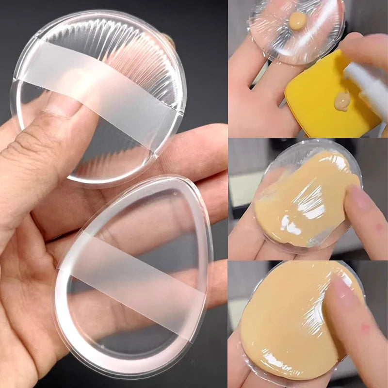 Soft Silicone Gel Powder Puff Sponge For Cosmetic Face Foundation BB Cream No Powder Eating Powder Cosmetic Puff Makeup Tools HIP