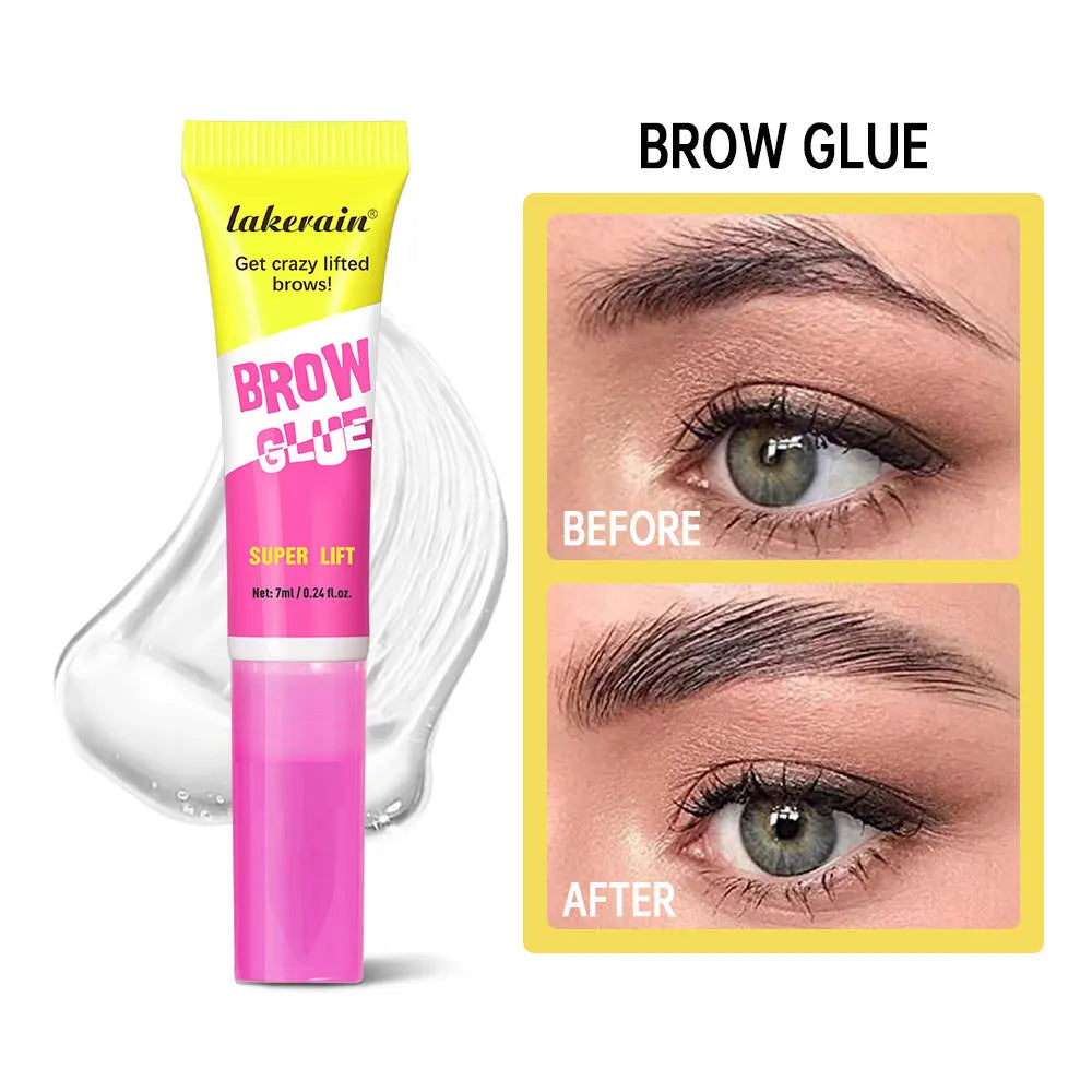 Super Lift Brow Glue Lamination Gel Crazy Lift Brow Long-lasting Strong Hold & Built-In Styling Comb Clear Eyebrow Gel Cosmetics HIP