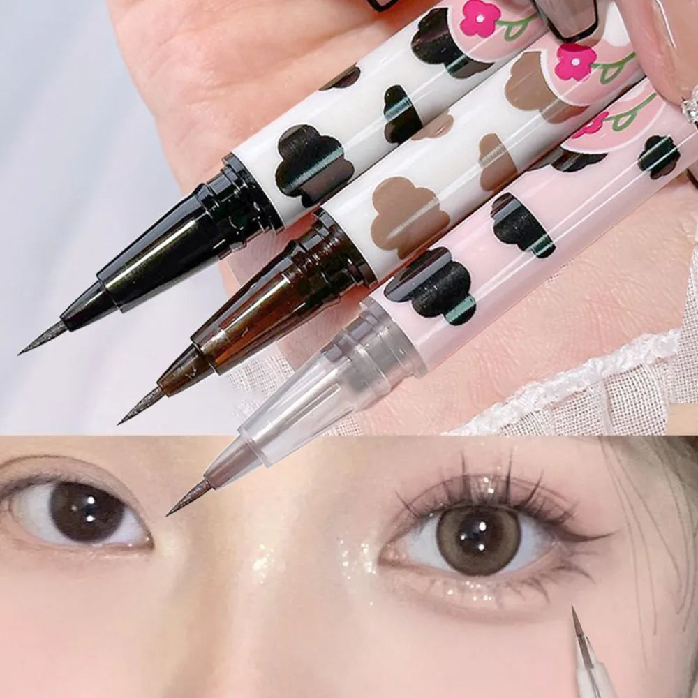 3 Colors Brown Lying Silkworm Liquid Eyeliner Pen Waterproof Big Eyes Makeup Smooth Quick-drying Women Cosmetics Beauty Tools HIP