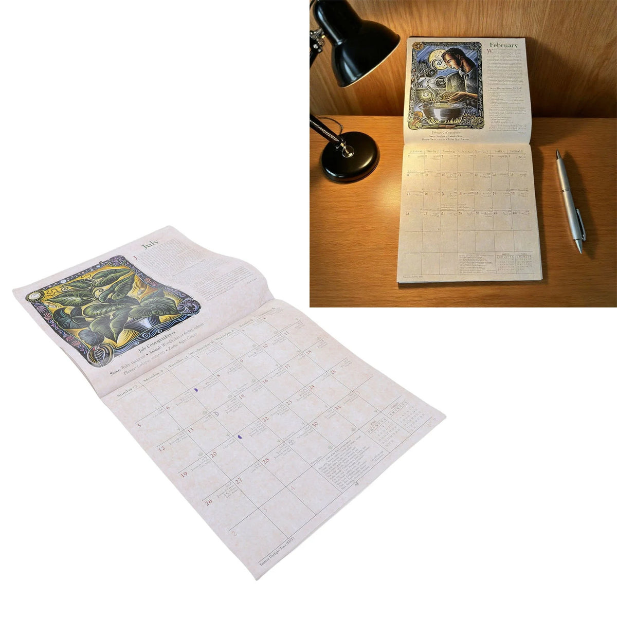 2026 Witches Calendar Coated Paper Astrological Witches Planner Calendar with Spells Rituals Moon Phases HIP