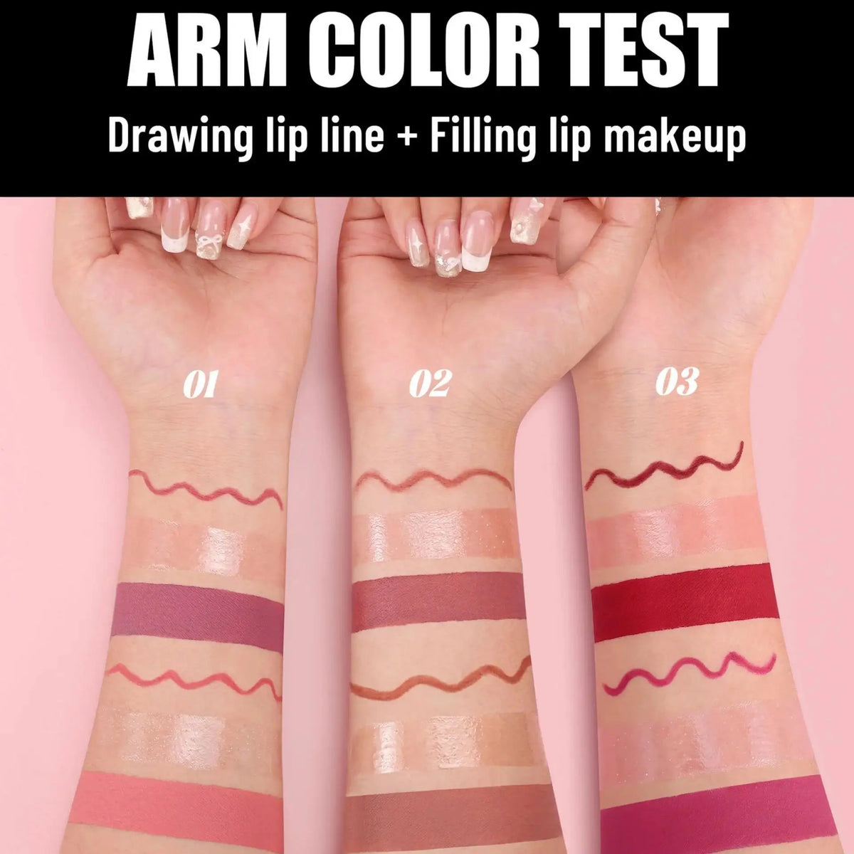 Handaiyan 6-Pc Matte Lipstick Set – Lip Liner & Plumper Kit Lip Makeup Set HIP