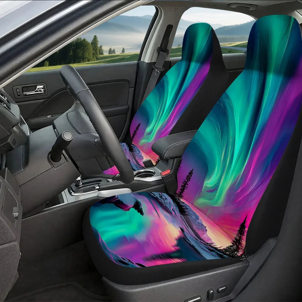 Christmas Aurora Car Seat Covers – Universal Fit, Set of 2 Car Seat Covers HIP