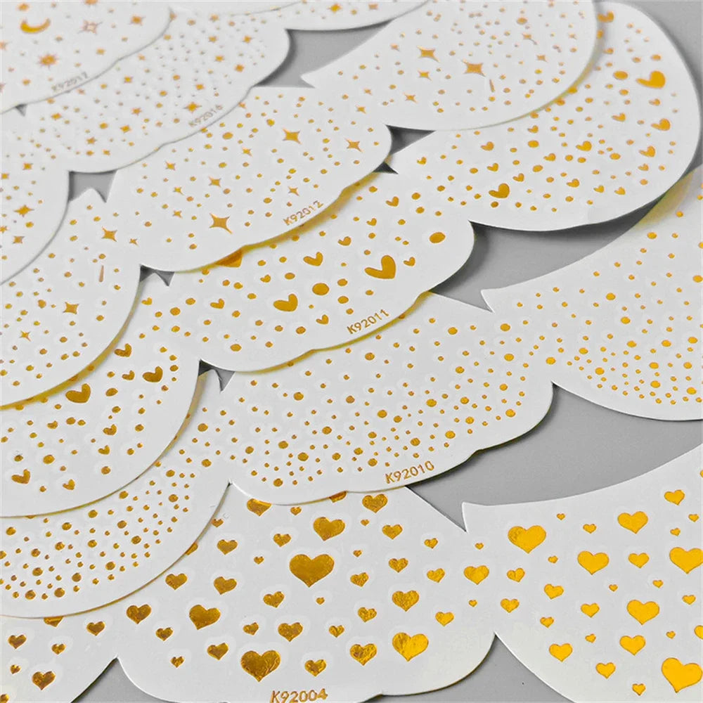 3Pc Metallic Freckles Makeup Patches Waterproof Temporary Tattoo Stickers for Christmas Face Makeup Stars Snowflake Fake Freckle HIP