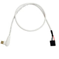 Angled USB-C to 9-Pin Motherboard Cable | OULLX USB Cable Adapter HIP White