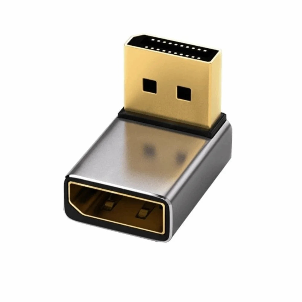 8K 60Hz DisplayPort 90° Adapter – DP 1.4 L-Shape Converter DisplayPort Adapter HIP D