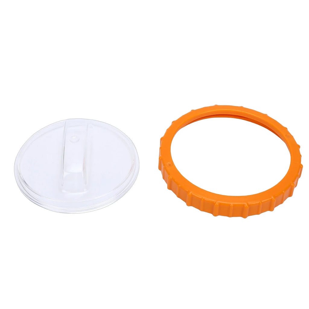 P07018 Orange Nut with P07019 Clear Lid Plastic Pool Sand Filter Pump Replacement Accessory Sand Filter Pump Replacement Parts HIP Orange