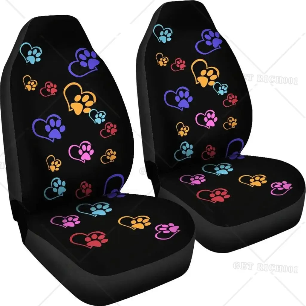 Puppy Paw Print Car Seat Covers for Women – Set of 2 Car Seat Covers HIP