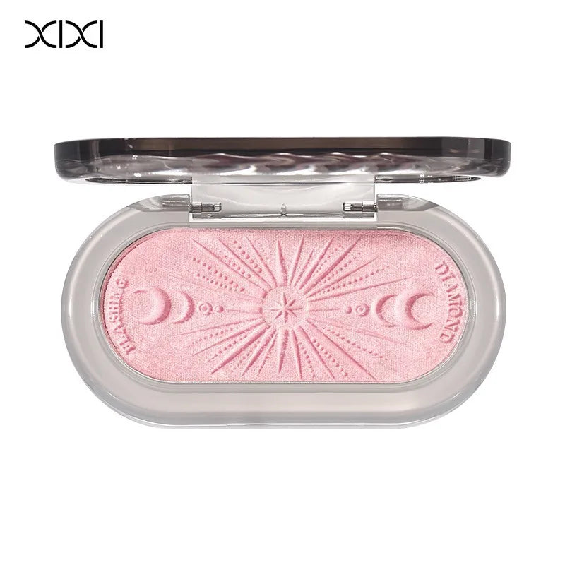Natural Shimmer Baked Highlighter Blush 3D Face Contour Brightening Powder Soft Silky Texture Not Easy Flying Powder Cosmetic HIP