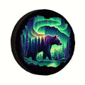 Waterproof Spare Tire Cover – Northern Lights & Bear Print Spare Tire Cover HIP 1 15in