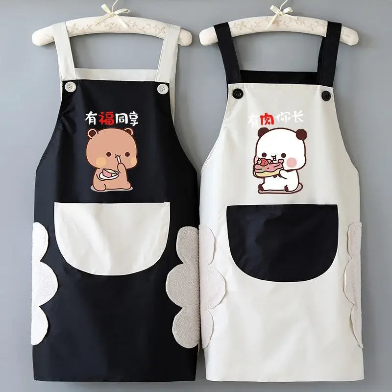 Bubu & Dudu Cartoon Waterproof Kitchen Apron | Wipeable Cartoon Kitchen Apron HIP