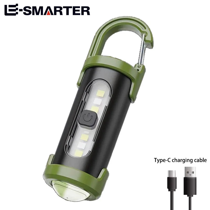ESMARTER Mini COB Keychain Flashlight – 450 Lumen EDC Torch Keychain Flashlight HIP LY011