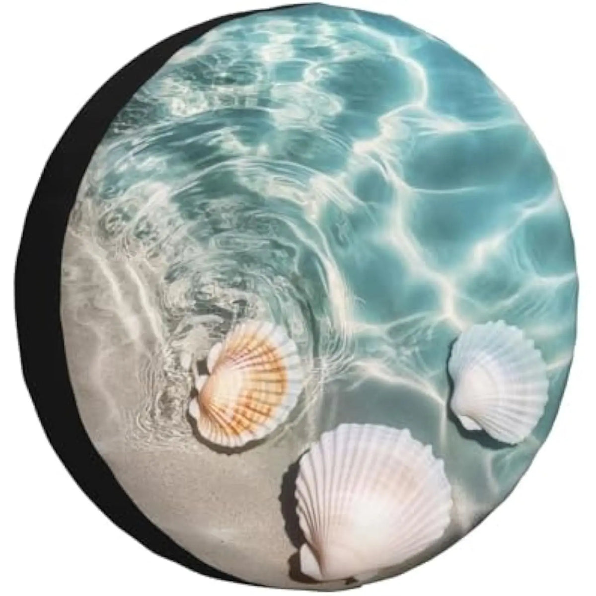 Ocean Waves & Seashells Spare Tire Cover – SUV Truck RV Spare Tire Cover HIP Acquiesce 14 in