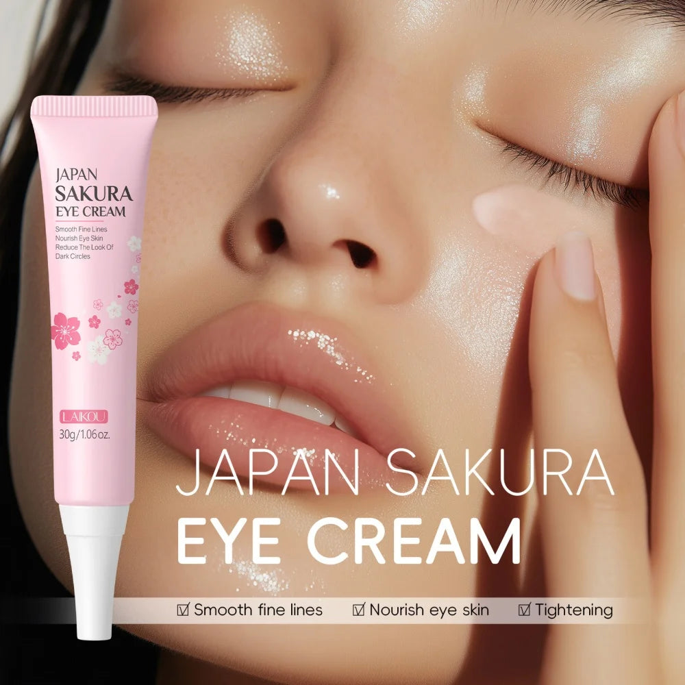 LAIKOU Sakura Anti-Aging Eye Cream 30g – Dark Circles & Wrinkles Eye Cream HIP