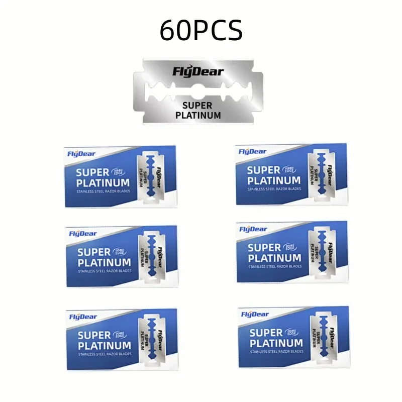 Double Edge Safety Razor Blades – Stainless Steel DE Blades Safety Razor Blades HIP C579-60pcs