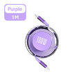 100W Retractable USB-C Cable | PD Fast Charging – SEamopar USB-C Charging Cable HIP Purple