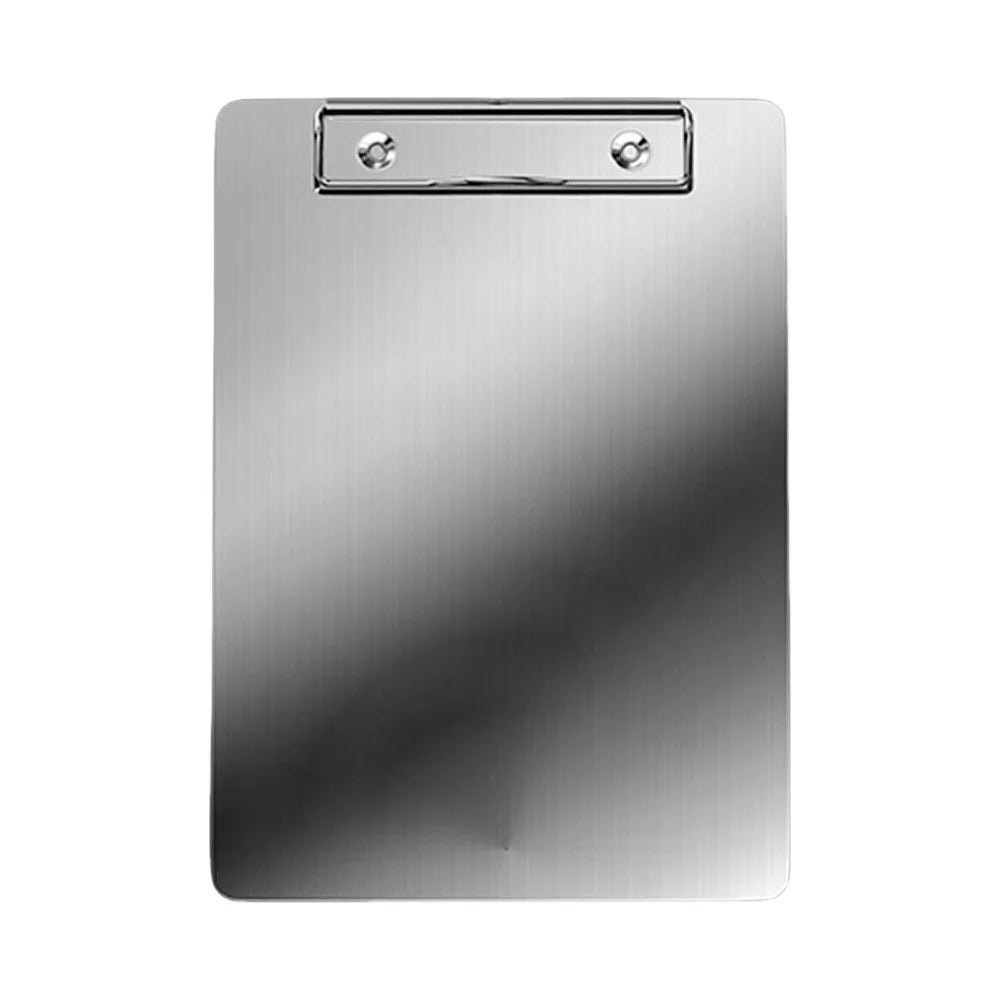Stainless Steel A4/A5 Writing Clipboard – Gold & Silver Folder Writing Clipboard HIP 21X15cm Silver