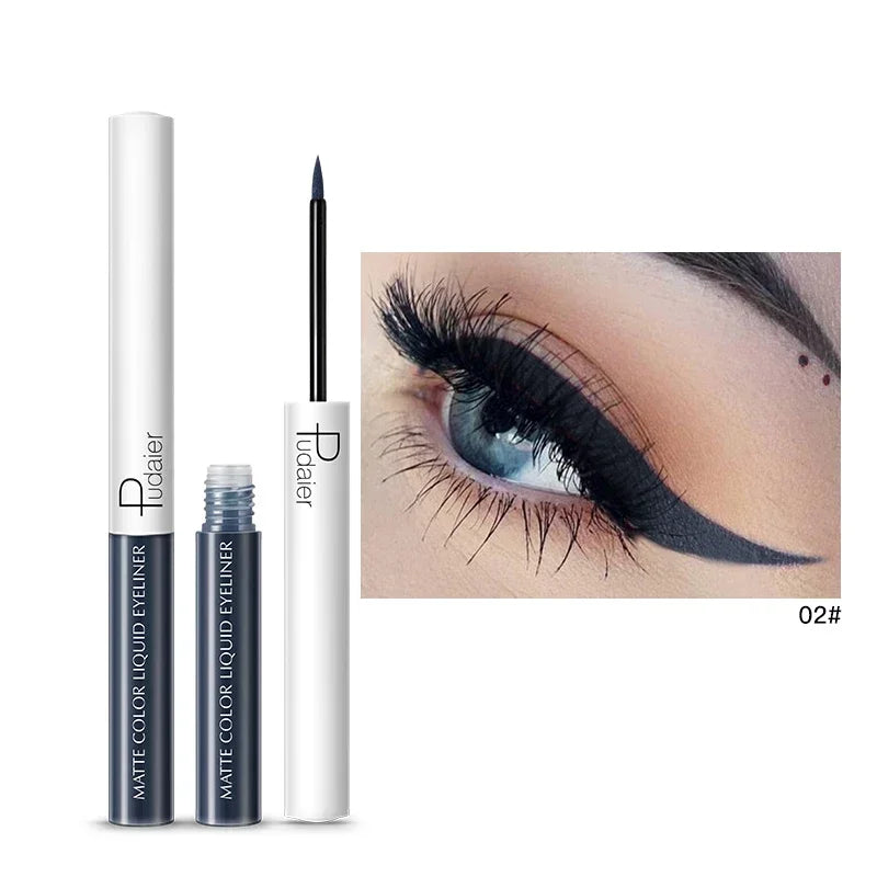 15 Color Long Lasting Liquid Eyeliner Makeup Waterproof Fast Dry Liquid Eyeliner Matte Multicolor Eye Liner HIP 02