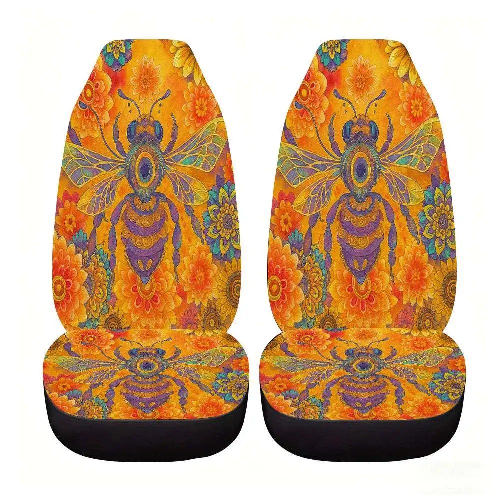 Bee Floral High-Back Car Seat Covers 2-Pack – All-Season Car Seat Covers HIP 1