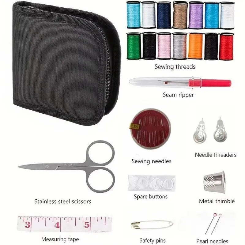 Complete Sewing Kit – Threads, Needles, Scissors & More Sewing Kit Set HIP