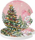 Snowman Christmas Ceramic Car Cup Holder Coasters – Set of 2 Ceramic Car Coasters HIP 1 Other