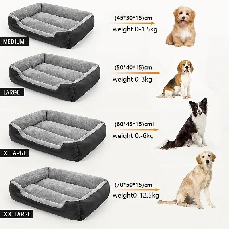 Soft Fleece Square Pet Nest Bed – Dogs & Cats S–XL Pet Nest Bed HIP