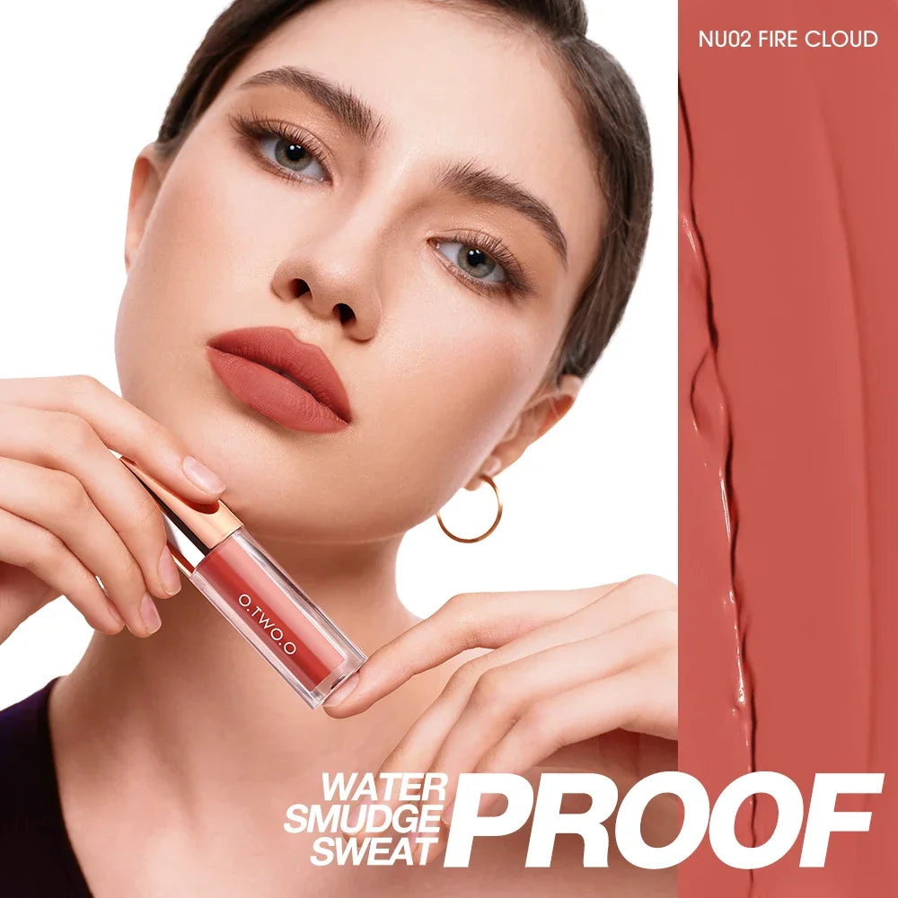 O.TWO.O Velvet Matte Lipstick – Waterproof Long-Lasting Lip Stain Matte Lip Stain HIP