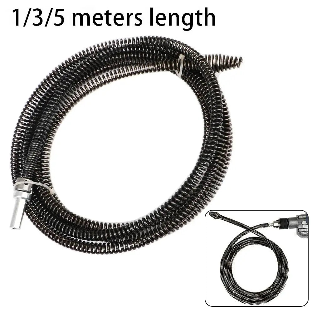 Electric Drill Drain Cleaning Spring Tool – 1/3/5 Metre Drain Cleaning Tool HIP