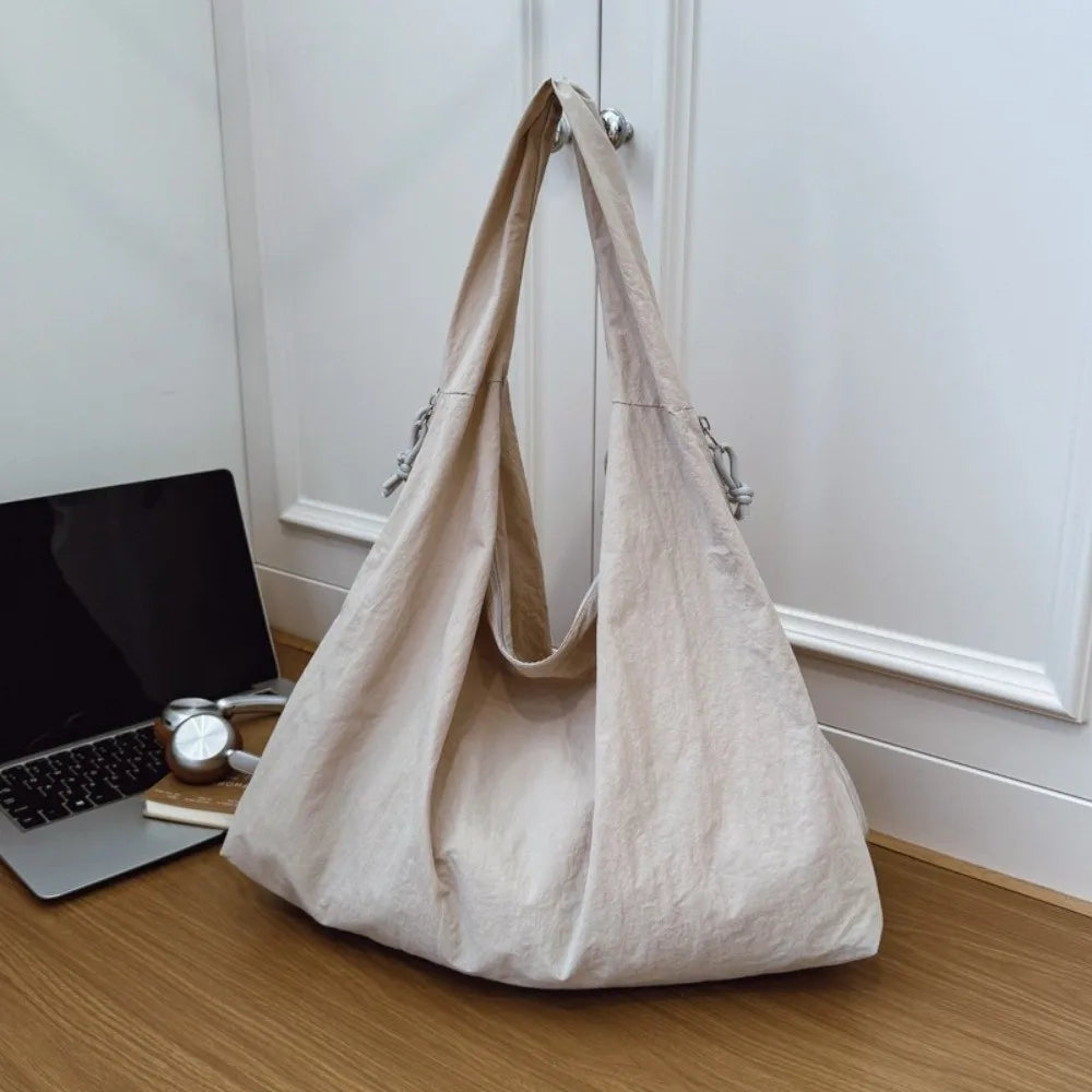 Large Nylon Shoulder Tote Bag – Zipper & Multi-Pocket | HIP Shoulder Tote Bag HIP
