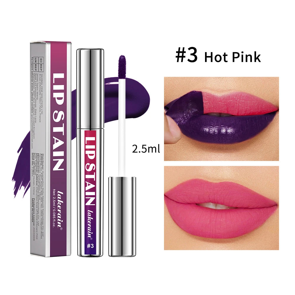 Peel Off Lip Stain Waterproof Long Lasting Pink Lip Tint Transfer Proof Non-stick Cup 3 Colors Lip Stain Women's Cosmetics HIP Color3