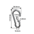 304 Stainless Steel Locking Carabiner – Heavy Duty Clip Locking Carabiner Clip HIP C253-6CM-1pcs