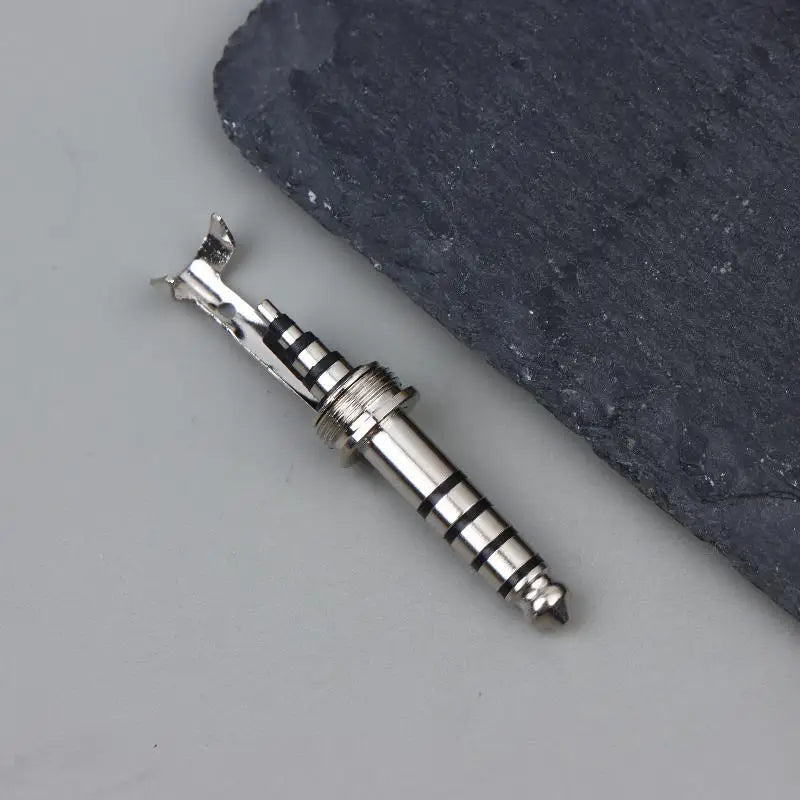 4.4mm Balanced Audio Plug – HIFI Copper Rhodium Plated 5-Pole Audio Jack Connector HIP Silver
