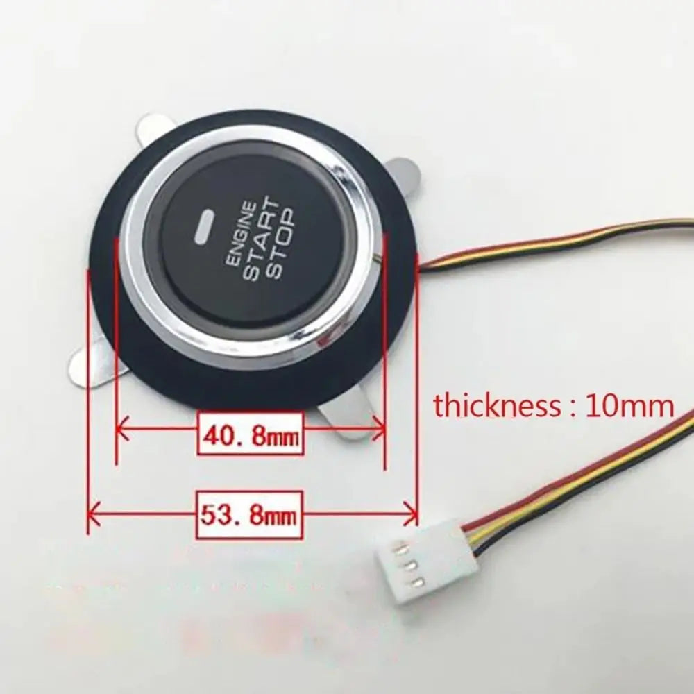 12V Push to Start Button – Universal Keyless Engine Ignition Kit Car Ignition Switch HIP